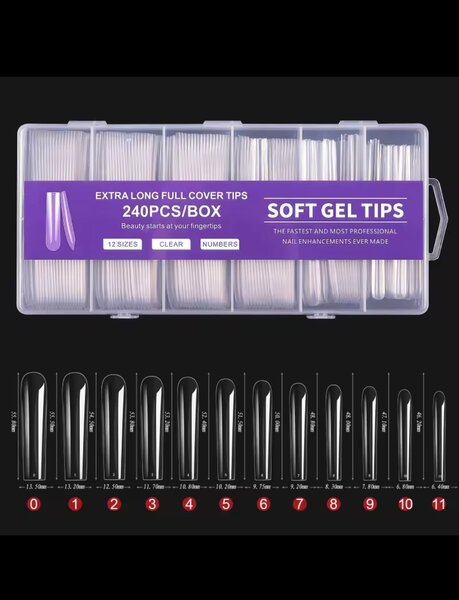 Soft gel tipse 240 komada