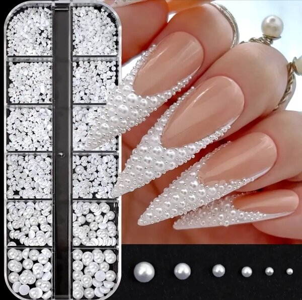 Biseri ukrasi za nokte 500 komada
