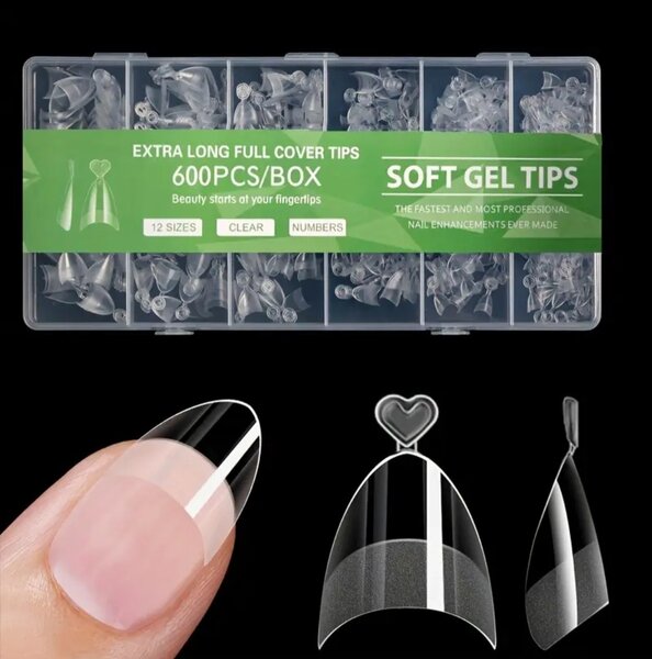 Tipse za nokte 600 komada +lepak 