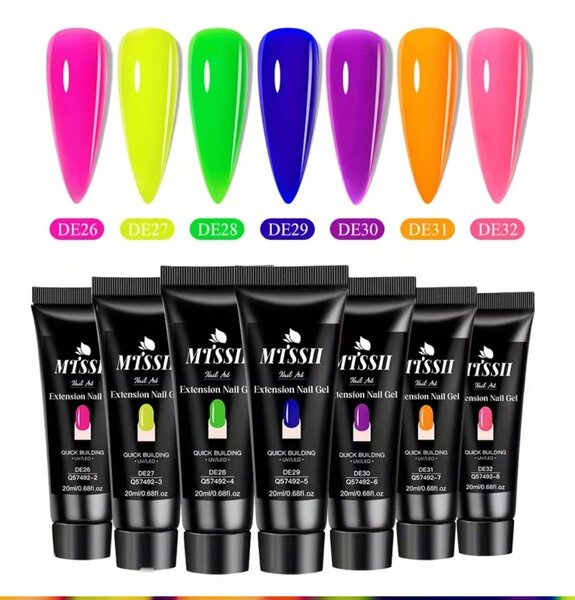 Missii set extension nail gel 7 komada