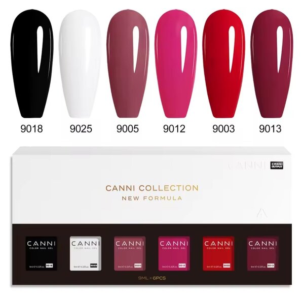 Canni hema free set 6 uv gel laka 2301