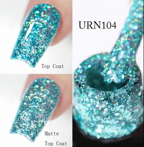 Ur sugar gliter uv gel lak 7.5 ml.