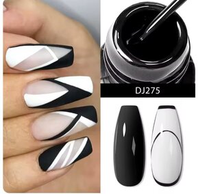 Meet across gel lak za crtanje crni